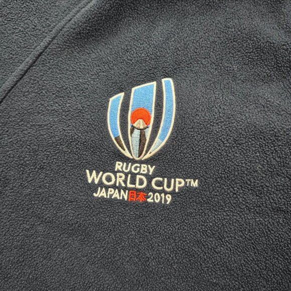 Rugby World Cup Sweater Men Large Navy Blue Japan 2019‎ England 1/4 Zip Fleece - Picture 4 of 12